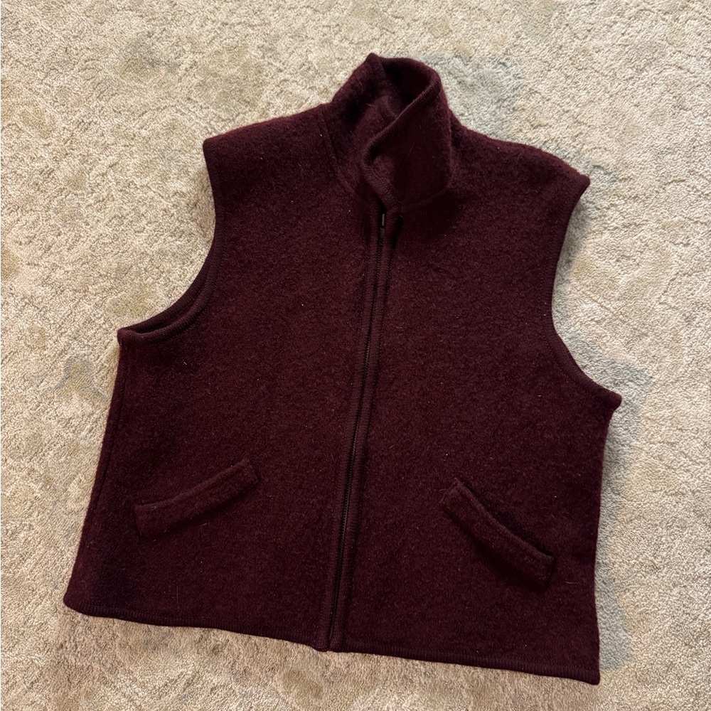 Nomi Jana Burgundy Pure Wool Vest